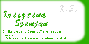 krisztina szemjan business card